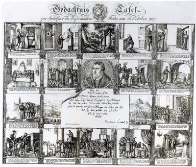 A Feast to Celebrate the Reformation on 31 October 1817: The Life of Martin Luther by German School